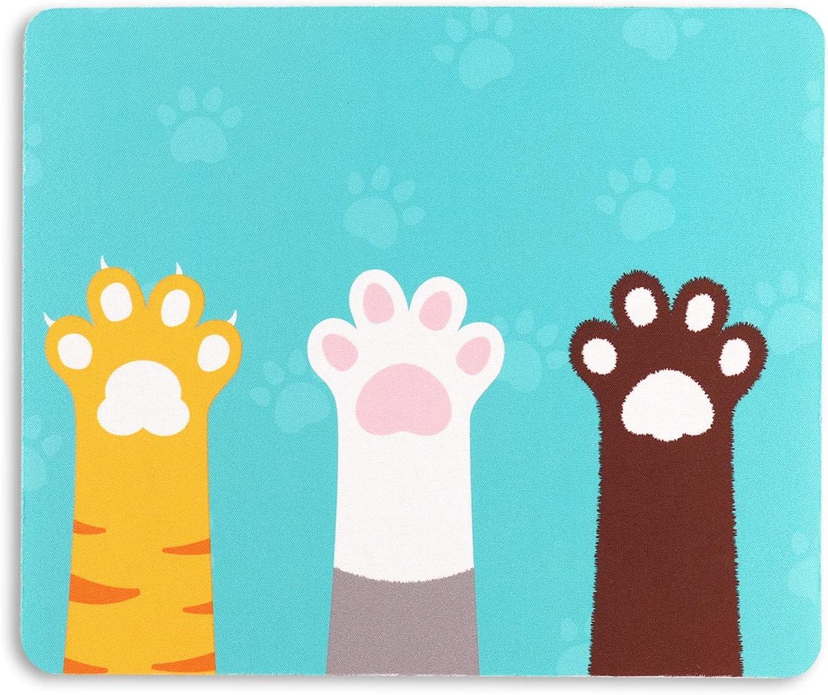 SnelShoppen - Gaming Mouse Pad 24x20 cm - Schattig Kat Motief - Antislip Ondergrond - Geschikt voor Werk en Spel - Ultra Glad Lycra - Wasbaar en Kleur