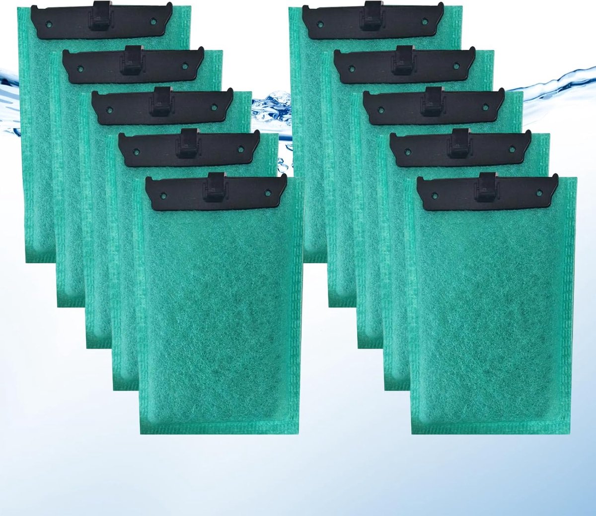 SnelShoppen - Pack van 8 ReptoFilter Vervangfilters - Aquarium Filter Media met Geactiveerd Koolstof en Filterwadding - Effectief Geurverwijderend en