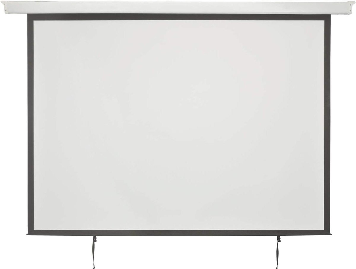 Elektrisch projectiescherm - Gemotoriseerd scherm - Thuisbioscoop creëren - Stille motor - 203x152 cm - Wit