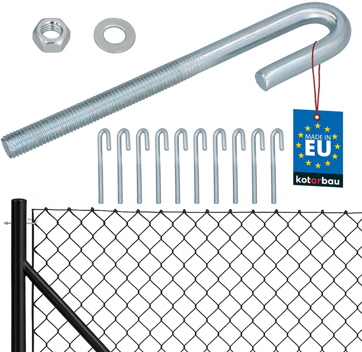 KOTARBAU 10 Stuks Draadspanner van Verzinkt Staal M10, Kabelspanner, Hekspanners