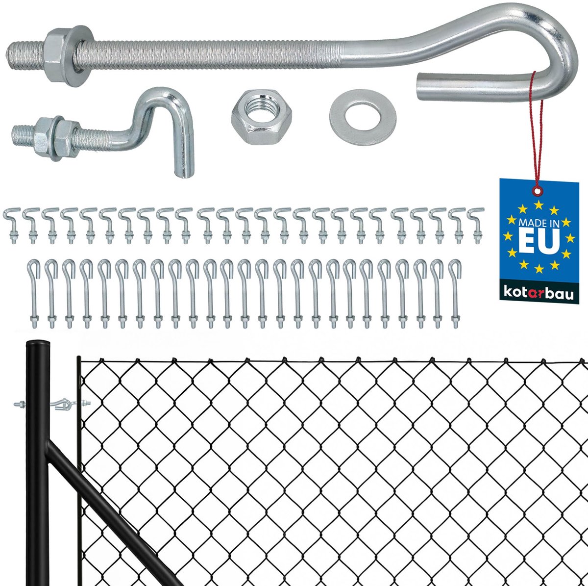 KOTARBAU 25 Stuks Draadspanner M8, Kabelspanner, Spanner van Verzinkt Staal