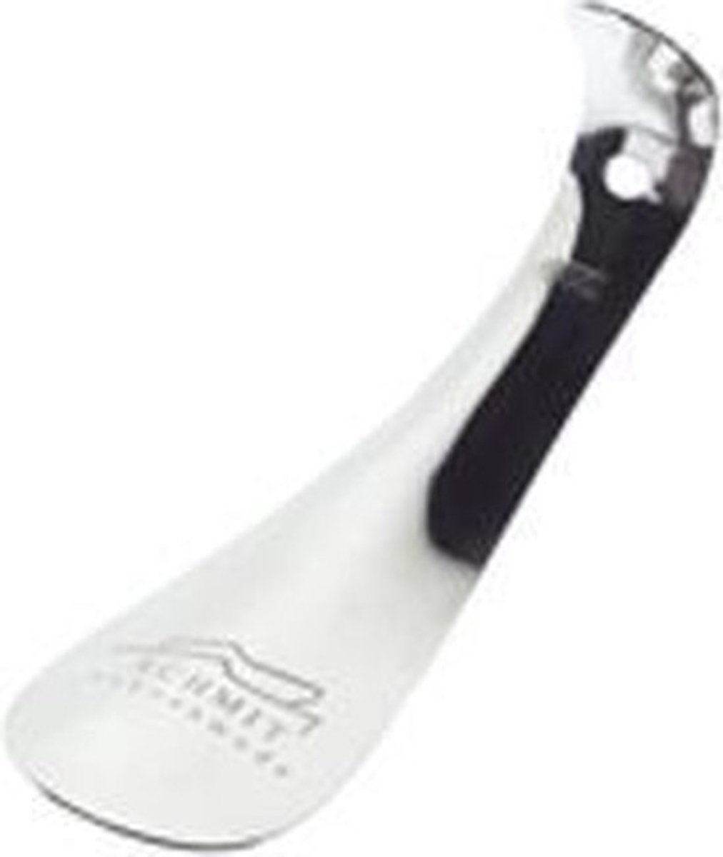 Schoenlepel kort nikkel met haak - 15cm