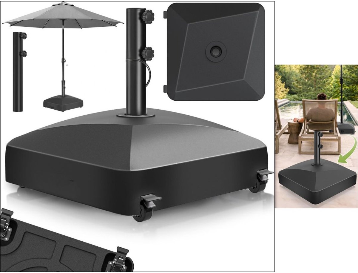 CLGP® Parasolvoet Vulbaar - Parasolvoet - Parasolvoet op Wielen