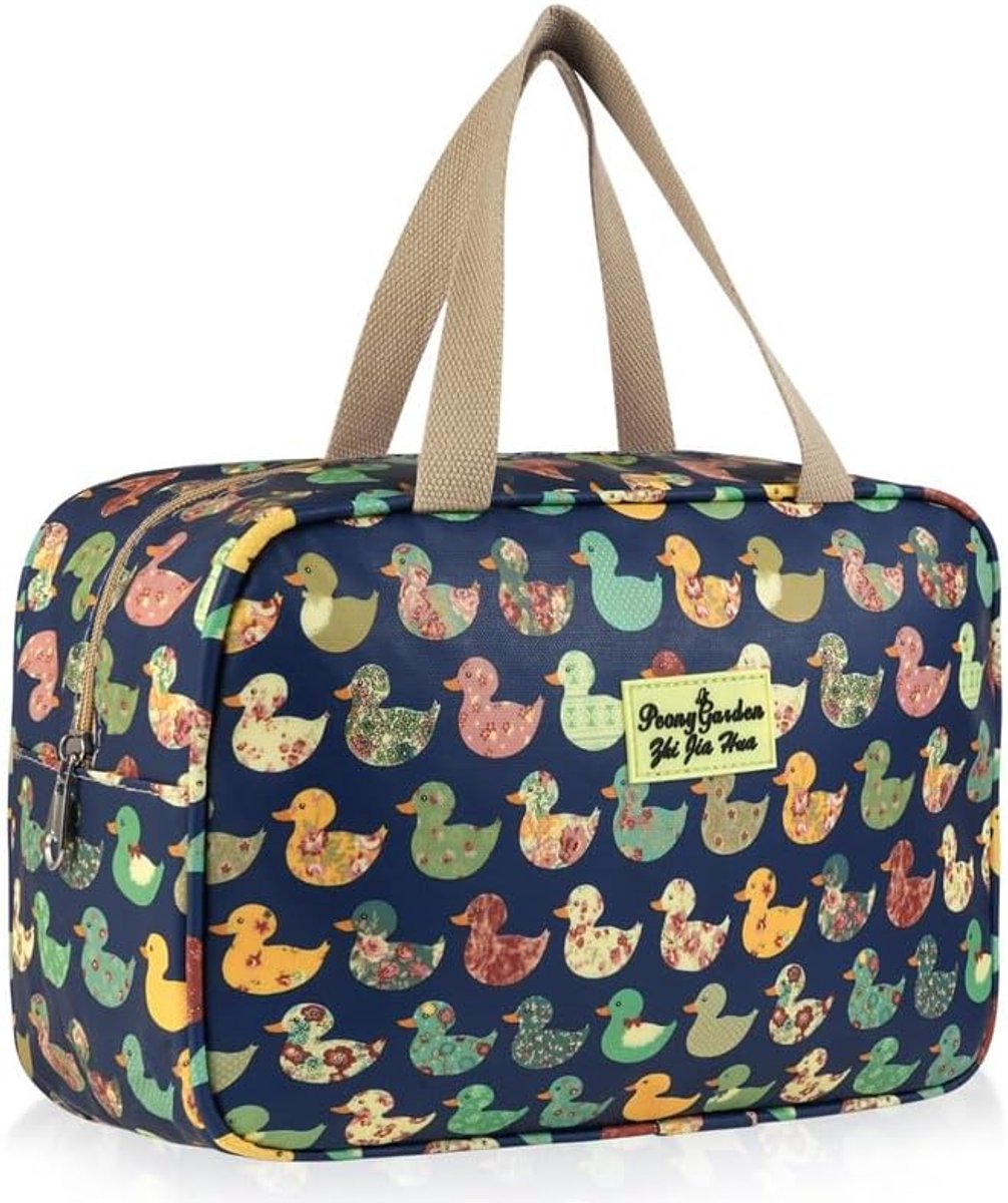 Thijox - Aucuu Toilettas 30x21x12 cm - Waterdichte Make-uptas voor Dames en Heren - Grote Make-up Organizer met Handvat - Ideaal voor Reizen, Camping