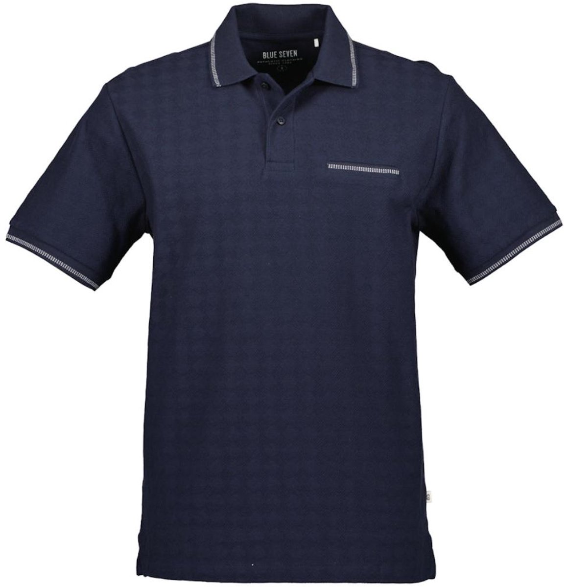 Blue Seven Heren Polo donkerblauw maat S