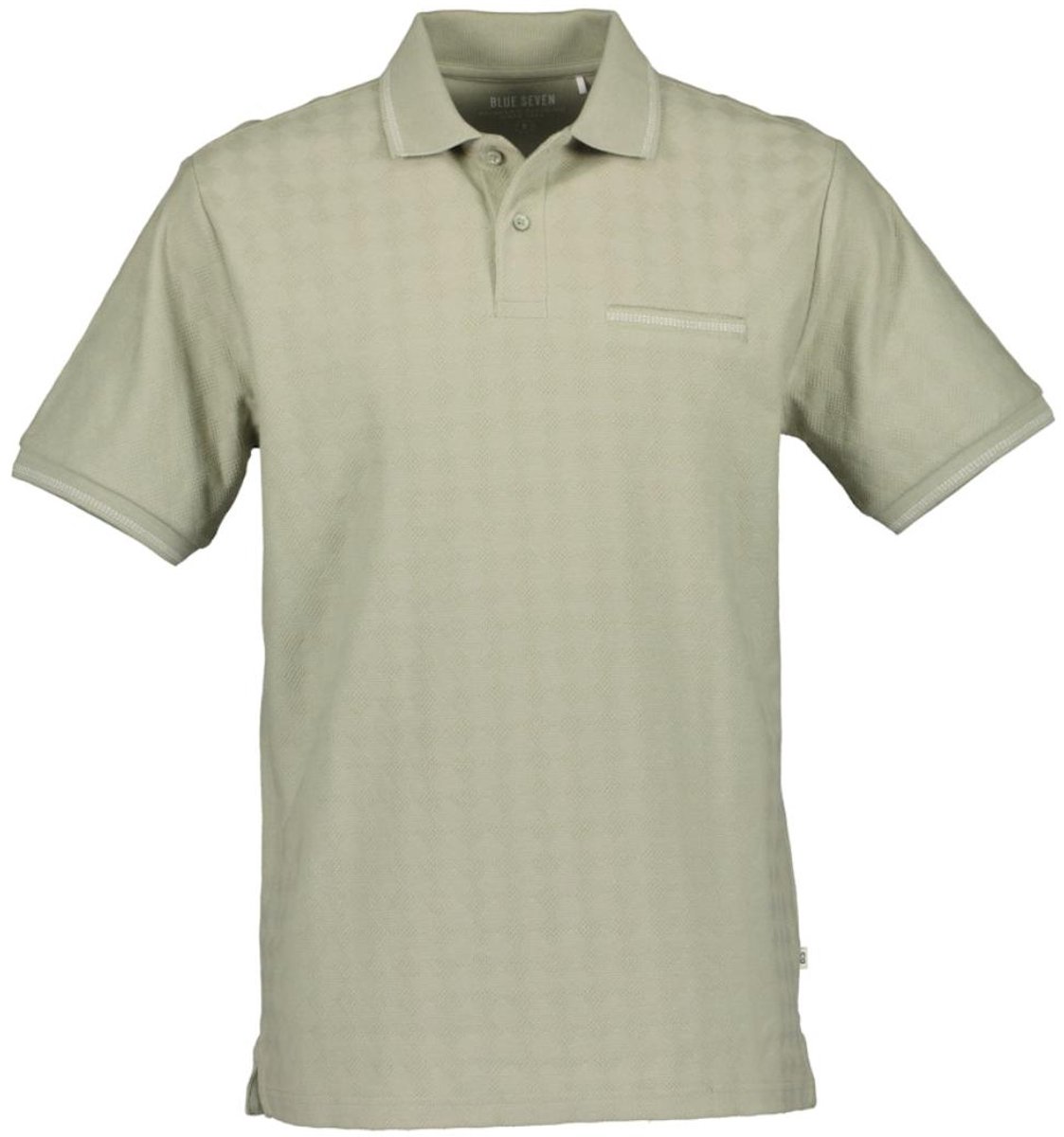 Blue Seven Heren Polo sage groen maat S
