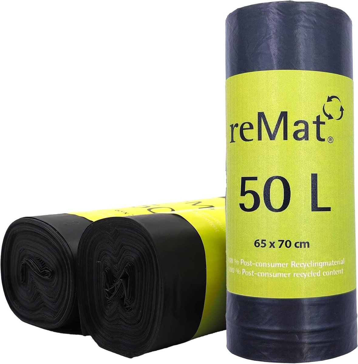 Afvalzakken 50L van 100% Gerecycled Materiaal - Scheurvast en Geurloos