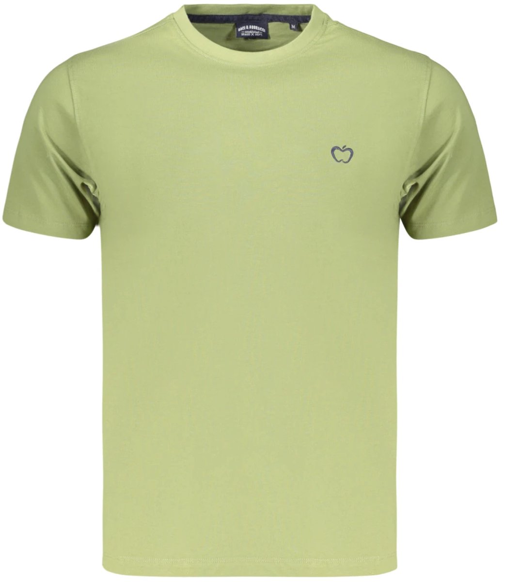 Baci & Abbracci Heren T-shirt - Medium - Korte Mouwen - Casual Katoen Shirt - Muntgroen