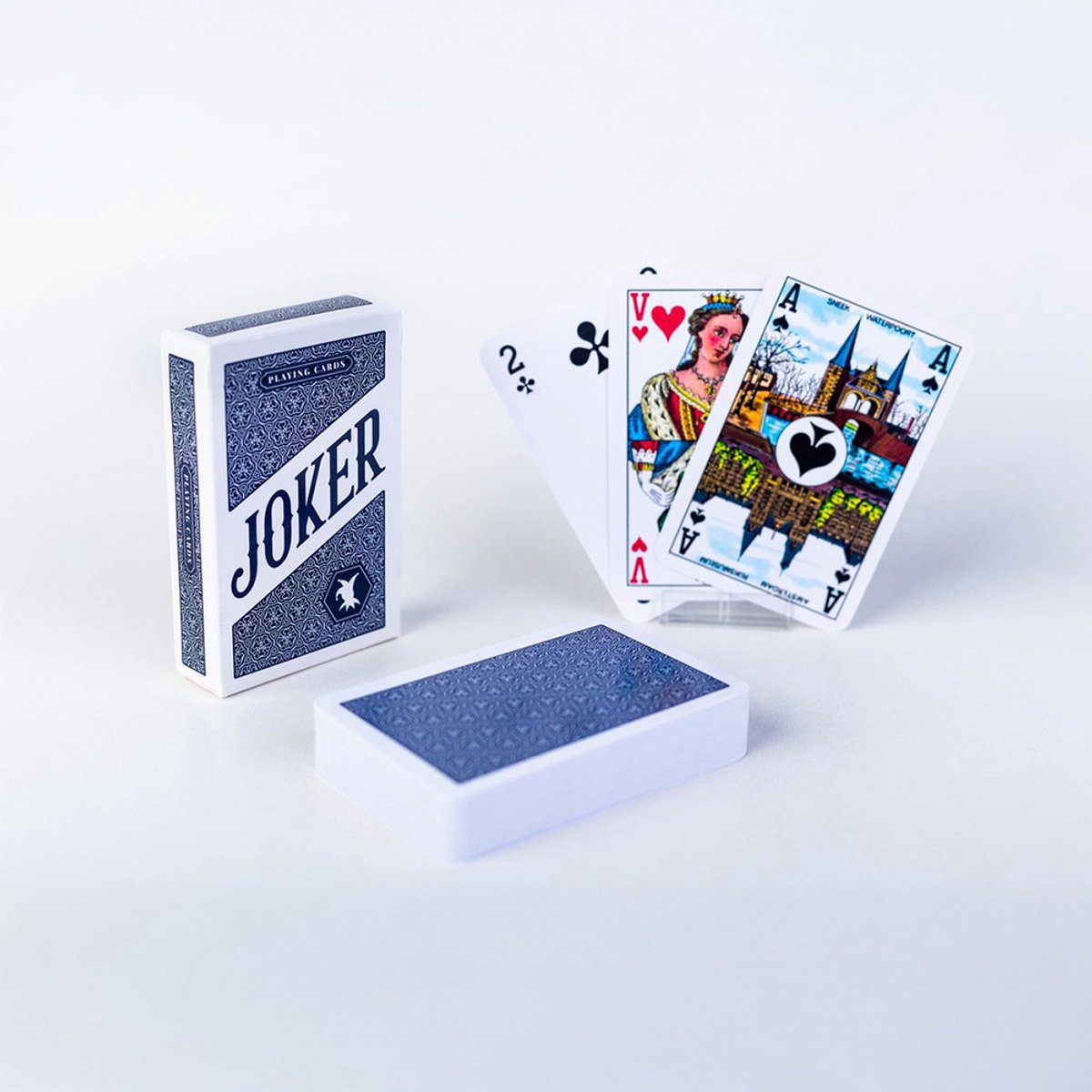 Joker Bridge speelkaarten Cartamundi - 20 blauwe pakjes