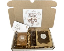 Koffie mini brievenbus cadeau - koffie - cadeau - fudge - mokkaboontjes - zomaar