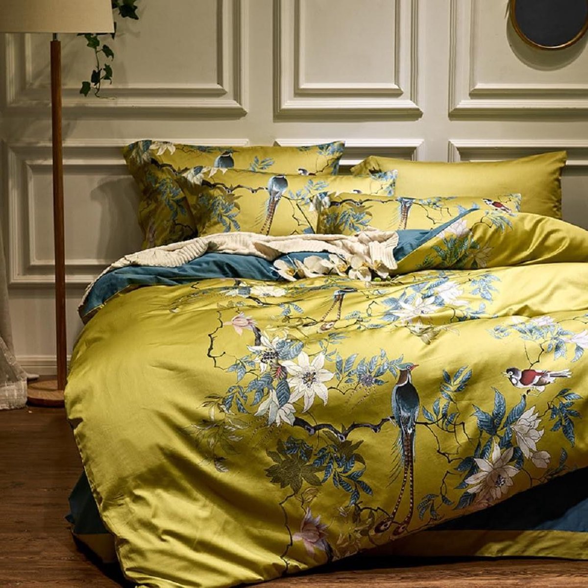 Dekbedovertrek Set - Beddengoed Katoen - Slaapkamer Decoratie - Vintage Bloemenprint - Twi