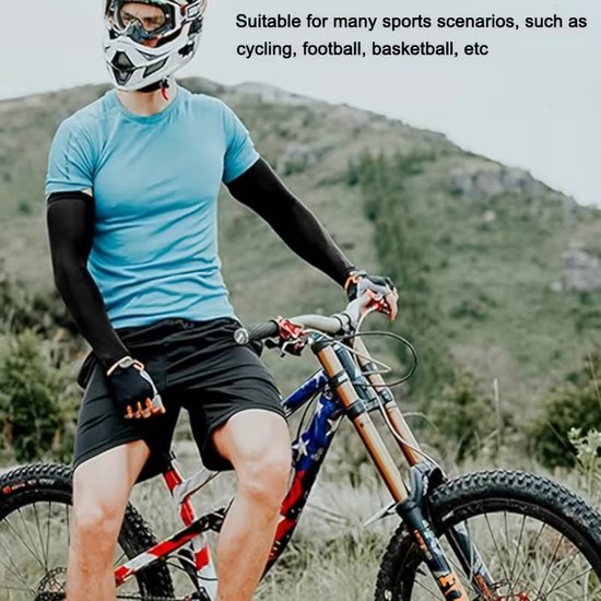 Compressie Arm Sleeves - 3 Paar (6 Mouwen) - Verkoelende Sportmouwen - UV Bescherming - Ademend & Sneldrogend - Hardlopen, Fietsen, Motorrijden, Fitness - One Size (M–XL) - Zwart, Wit & Grijs — afbeelding 4