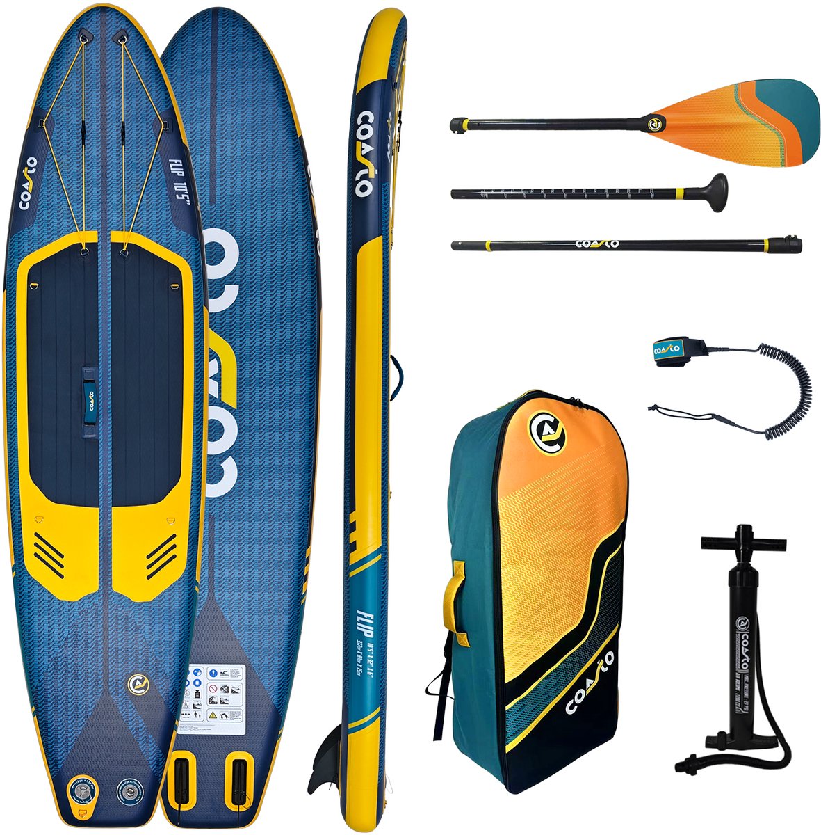 Coasto Flip 10'5 ultralicht opblaasbare Sup 317cm