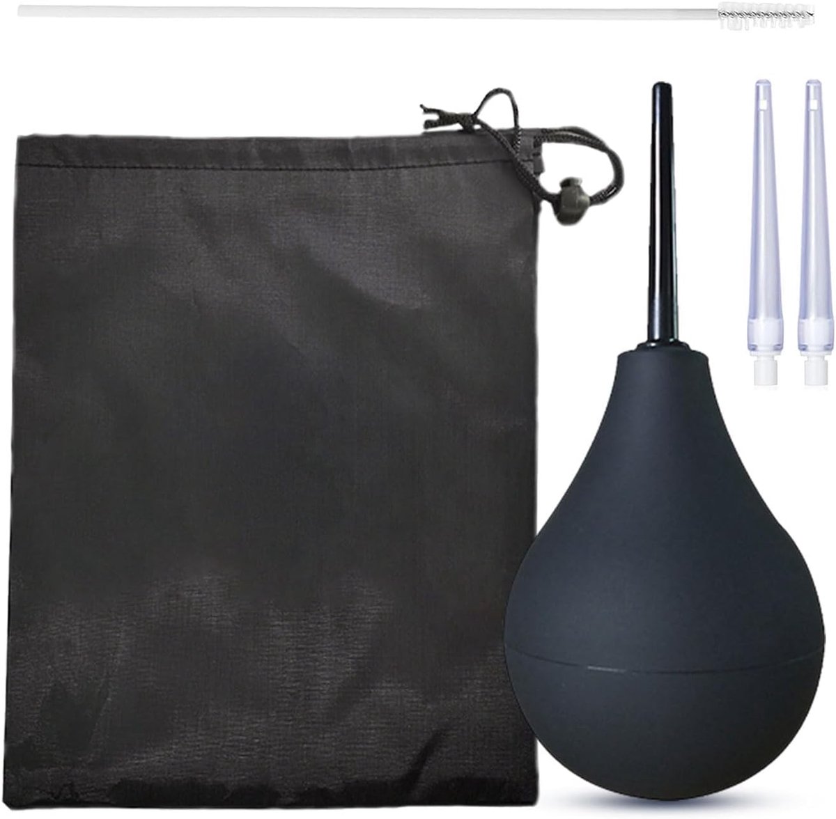 SnelShoppen - Enema Bulb Shower Kit - Comfortabele Siliconen Enema Set voor Mannen en Vrouwen - Herbruikbare Douche Kit met 2 Slimme Nozzles en 1 Rein