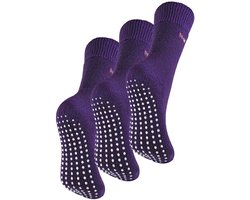 3 paar dames fleece pantoffelsokken - THMO - Ademende indoor thermische sokken