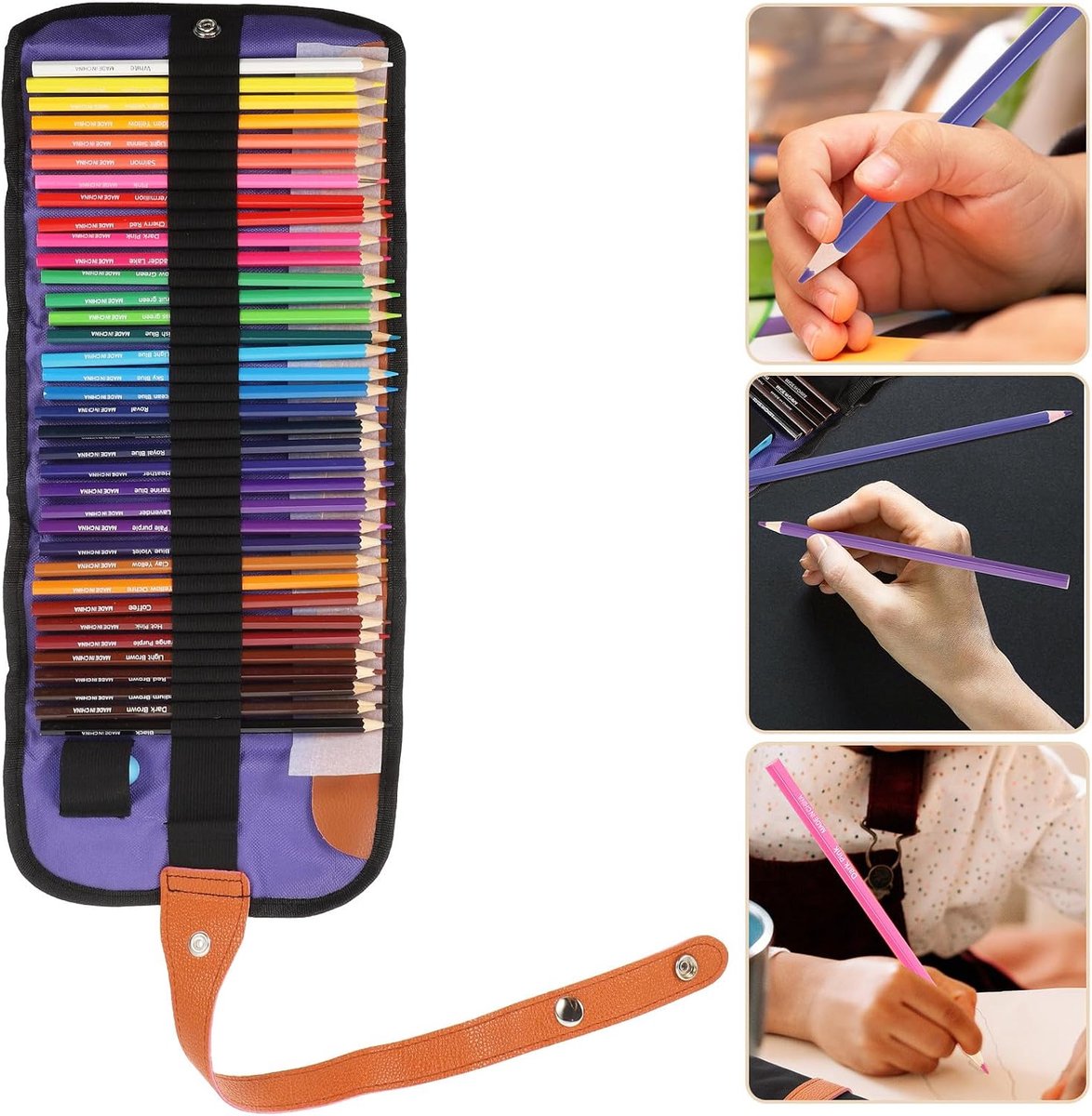Daity 1 set van 36 aquarel- en olieverfpotloden voor studenten en kunstenaars, professionele schets- en kleurbenodigdheden voor onderweg en dagelijks gebruik.
