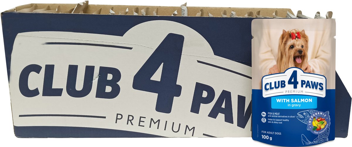 Club 4 Paws Club 4 Paws premium met zalm in jus 24 x 100 gram