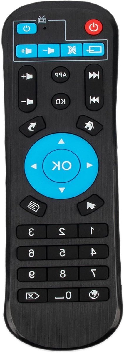 Afstandsbediening Vervangen - Universele Controller - TV Box Bediening - Direct Gebruiksklaar - 16 x 4 x 1 cm - Zwart