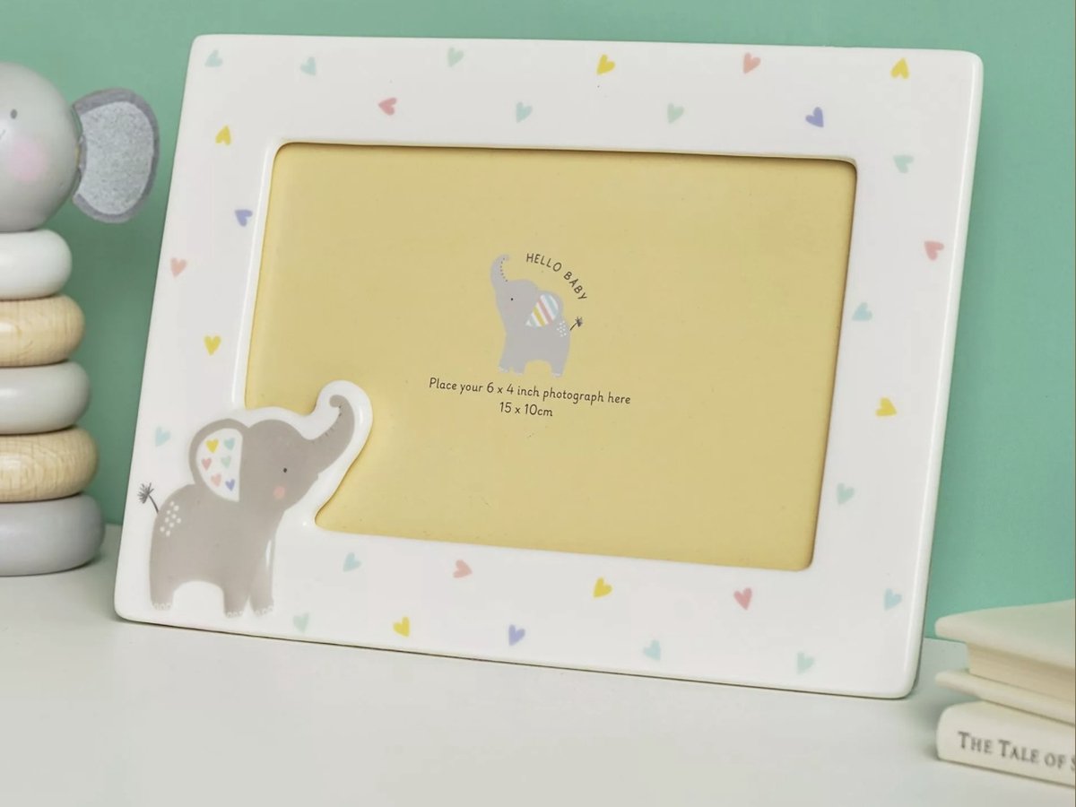 Fotolijst baby keramiek olifantje van Hello baby