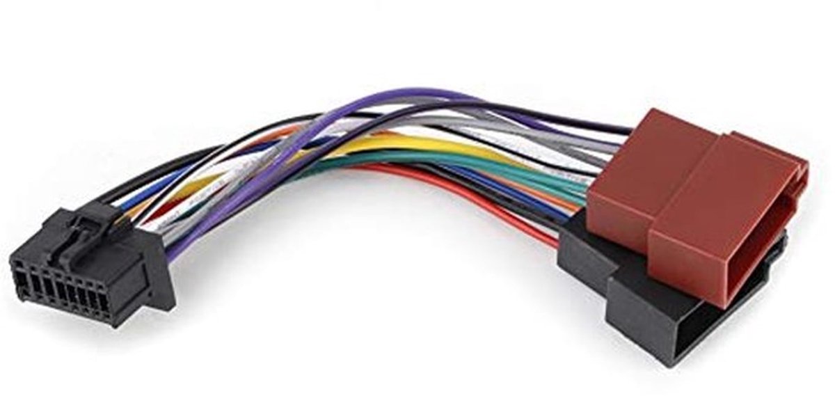 iso adapter + kabeladapter Auto Radio Stereo Ontvanger Connector Kit 16pin poort naar Mini Iso 8pin Plug Kabel Geschikt voor Pioneer 2003 voor auto radio kabel