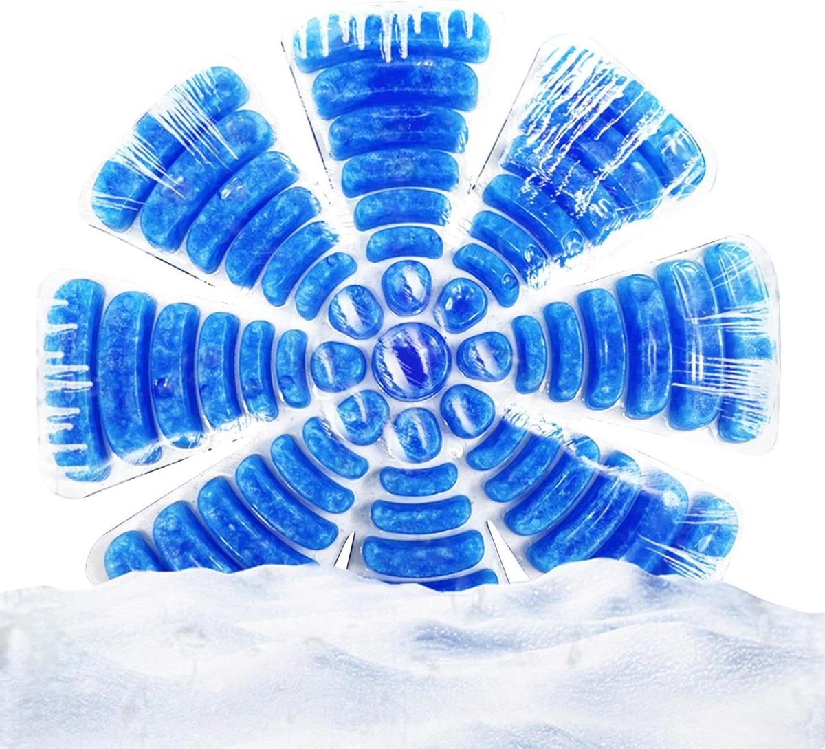 Verfrissende Inzetstuk - Koelpad Helm - Outdoor Activiteiten - Fysieke Koeltechnologie - 22 cm Diameter - Blauw