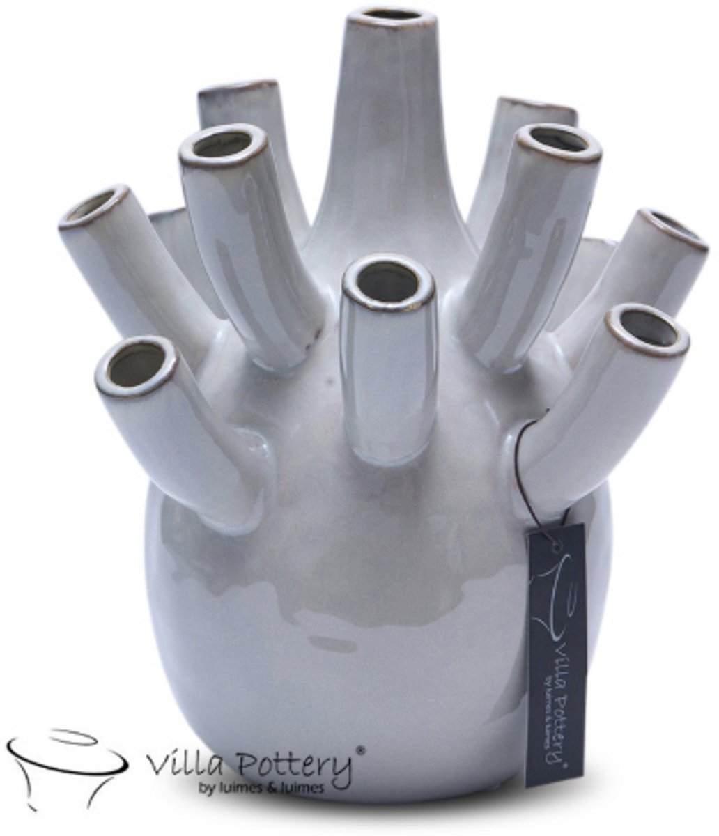 Vaas - Villa Pottery - Woondecoratie - Keramiek - Decoratie - Voorjaarscollectie - Waterdicht - Pinokkio 1_3 Grey