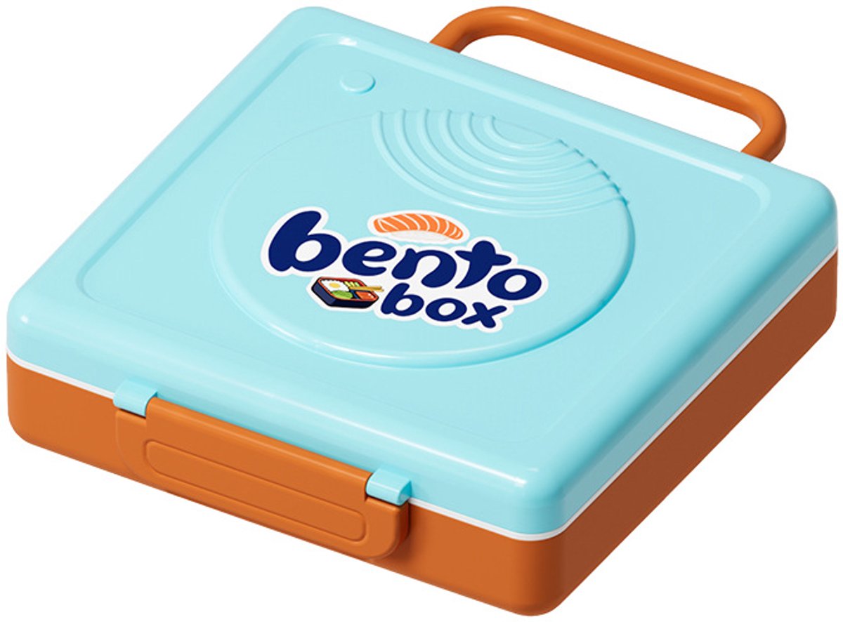 VHV-Lunchbox met Vakjes - Lekvrije Broodtrommel voor School en Werk - Voedselcontainer met 4 Vakken - BPA-vrij - 20.3x21x6.2cm - Ideale Bento Box voor Onderweg