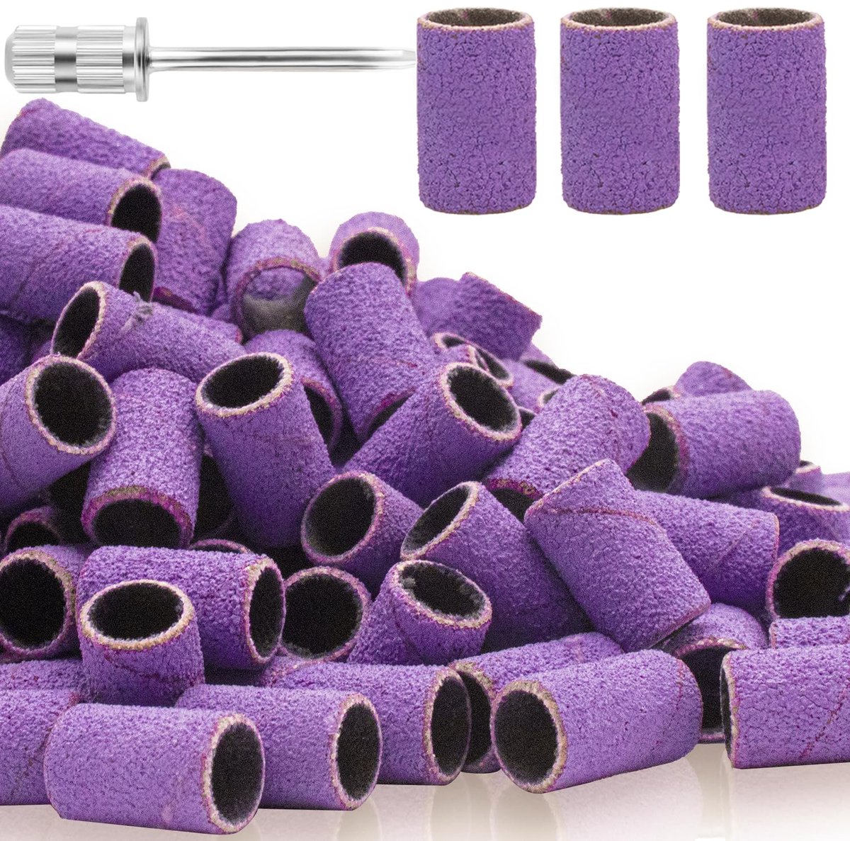 SnelShoppen - 100pcs Nagelschuurbanden 150 Grit, Professionele Medium Grit Schuurbanden voor Nageldrill, Perfect voor Manicure en Pedicure