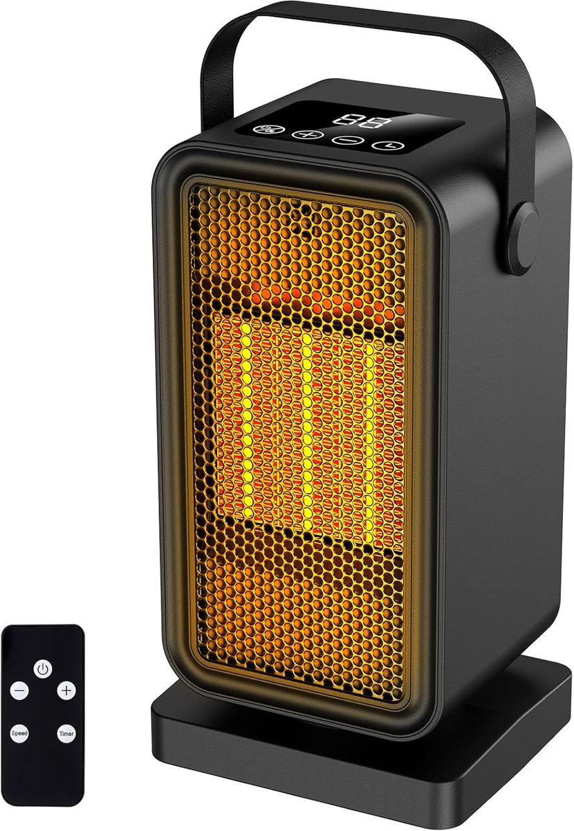 SnelShoppen - Snelverwarmers, 1200W, Energiezuinig, Stille Ventilator Kachel, Compact voor Thuis, Kantoor, Badkamer, Snelle Verhitting in 3 Seconden