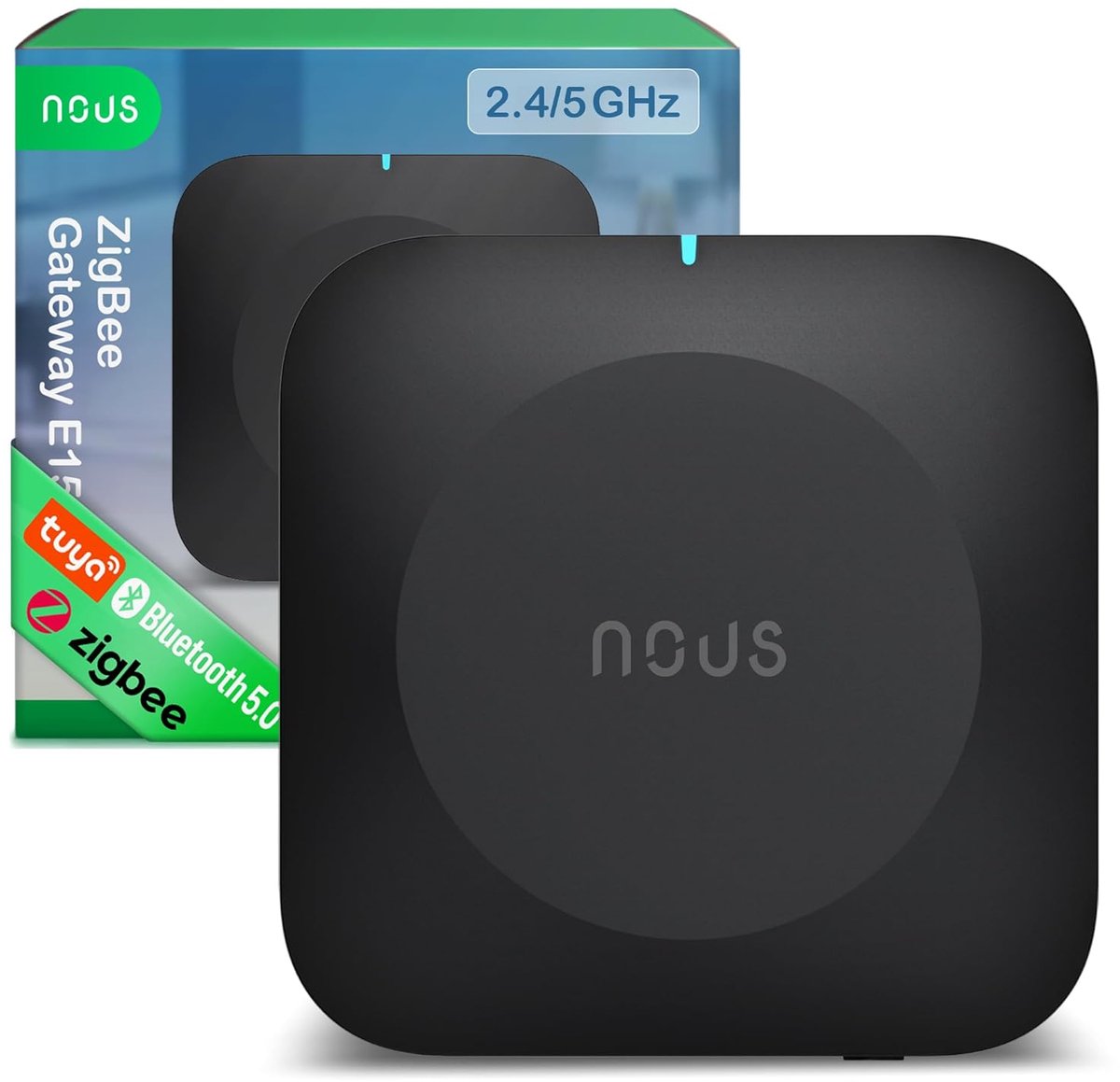 SnelShoppen - ZigBee 3.0 Smart Hub Gateway voor Slimme Huizen, WiFi 2.4/5GHz, App Besturing, Compatibel met Alexa & Google Home, Ondersteunt tot 128 A