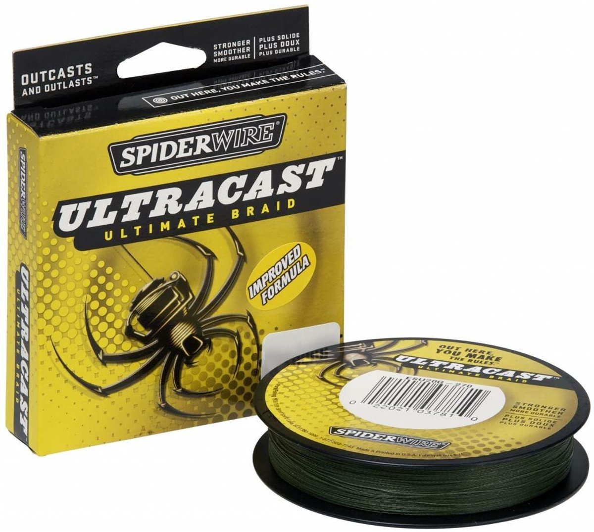 Spiderwire Ultra Cast - Low Vis Green - Gevlochten Lijn - Vislijn - Visdraad - 0,20mm 20,70kg 110m