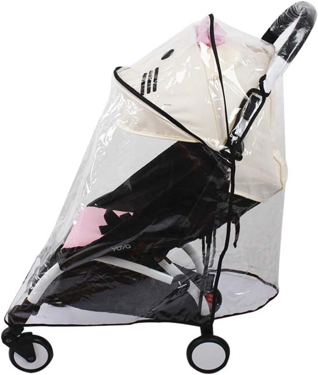 SnelShoppen - Regenhoes Windhoezen voor Kinderwagens - Waterdicht, Windproof, EVA Materiaal - Geschikt voor Kleine Buggy's en Kinderwagens - Maat L