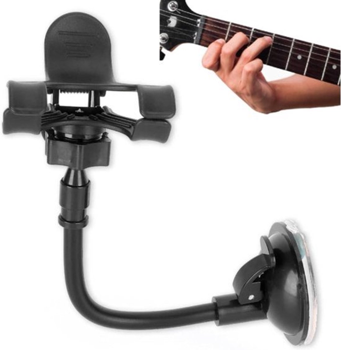 Telefoon Houder Smartphone Mount Clip Verwijderbare Zuignap Paneel 360 Graden Roterend Voor Akoestische Elektrische Gitaar