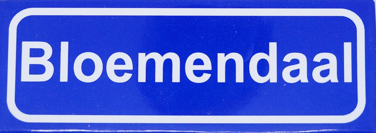 Souv© - magneet plaatsnaambord Bloemendaal