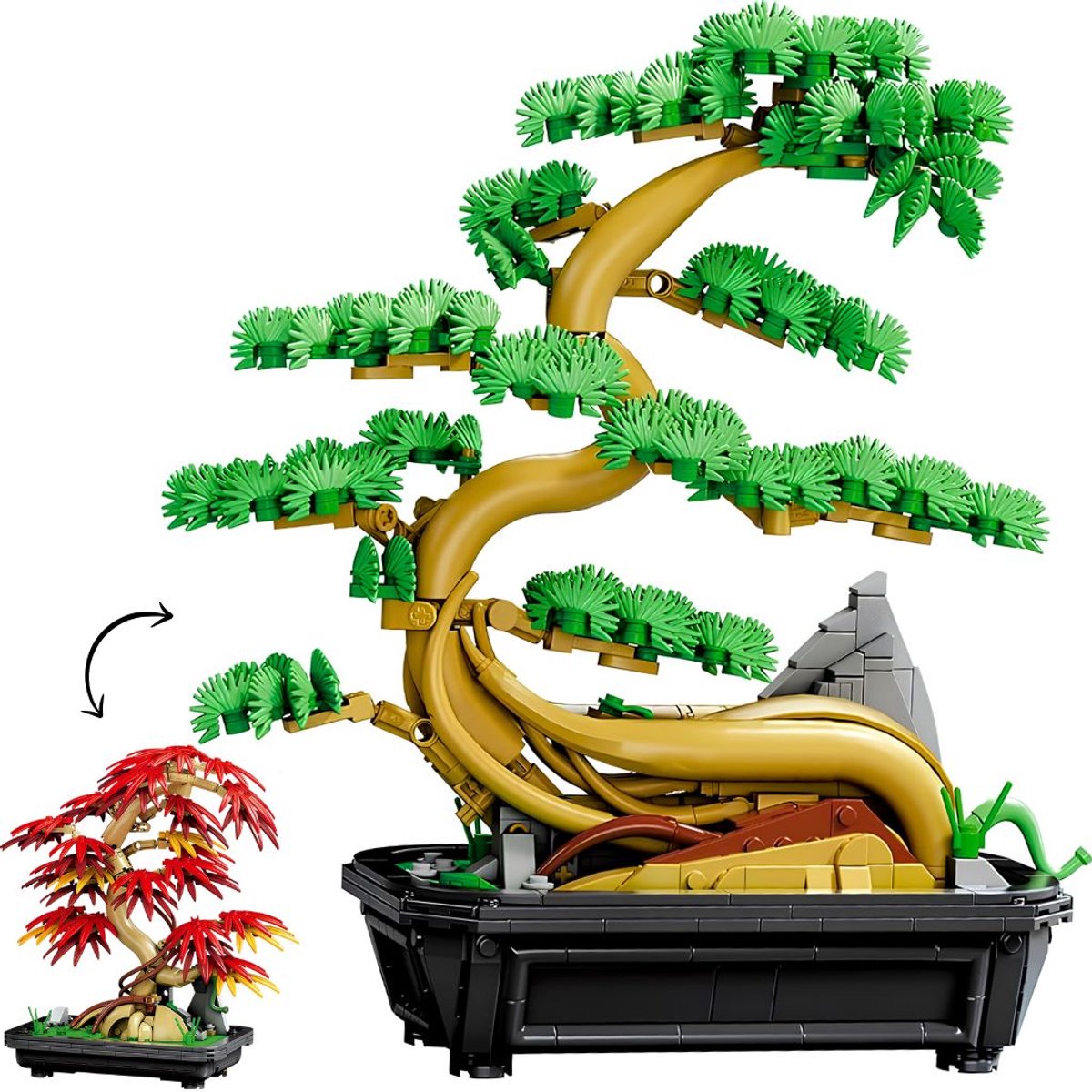Zhe Gao 3033 Bonsai bloemen 2 in 1 plantje bouwset | Botanical Bonsai | Sakura Flowers Collection | Classic Creator STEM speelgoed bouwpakket niet geschikt voor lego | Decoratie modelbouw voor volwassenen en kinderen | Bouwdoos met 102 3 bouwstenen