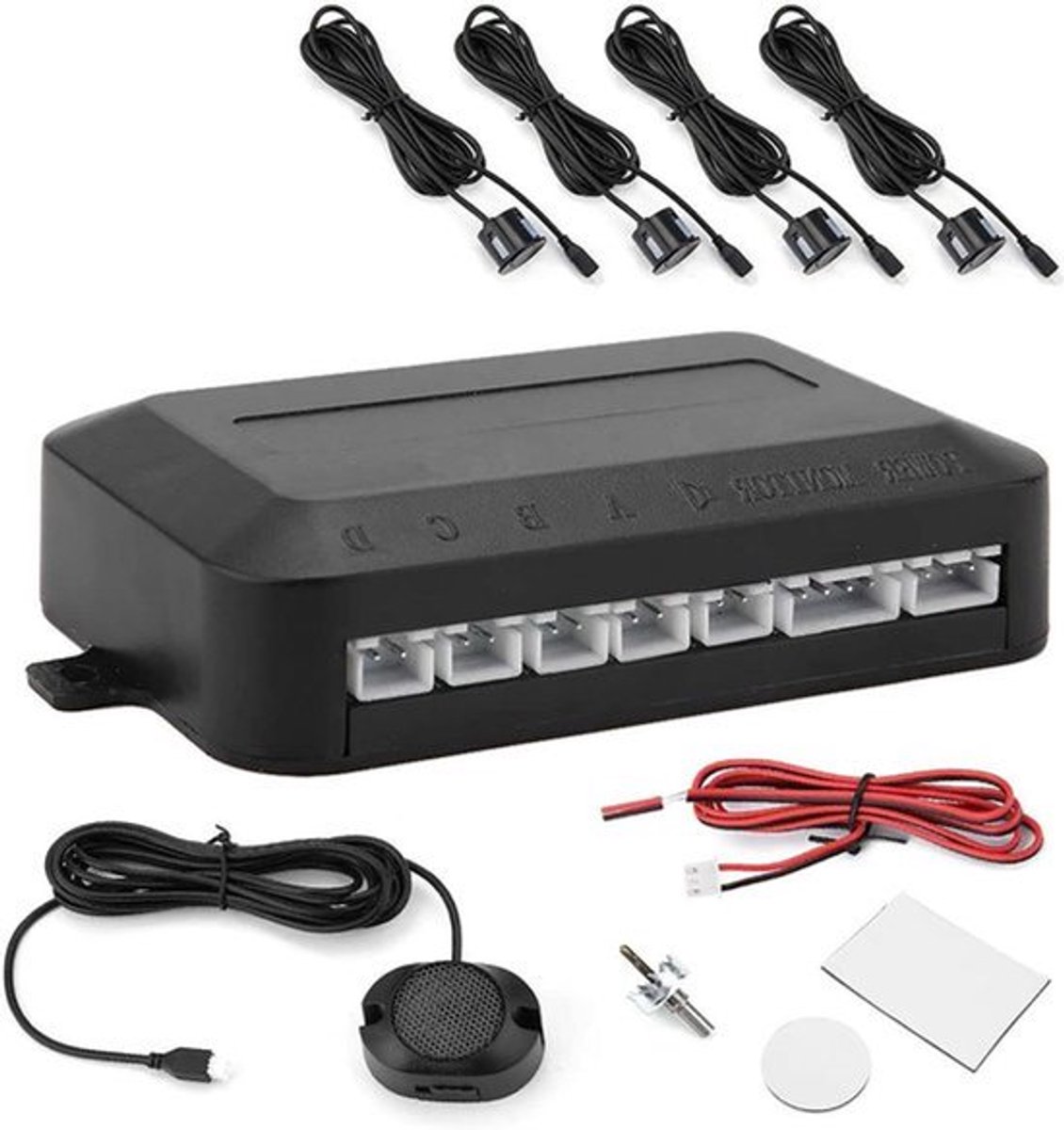 Parkeersensor Achteruitrijradar Systeem – 12V – Met Waarschuwingsgeluid en Indicator – Complete Set met Sensoren