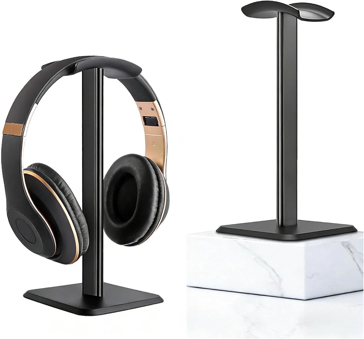 Thijox - Universele Hoofdtelefoonhouder Gaming - Stabiele Hoofdtelefoonstandaard met Antislip TPU Siliconen voor Desktop Hoofdtelefoons en Gaming Head