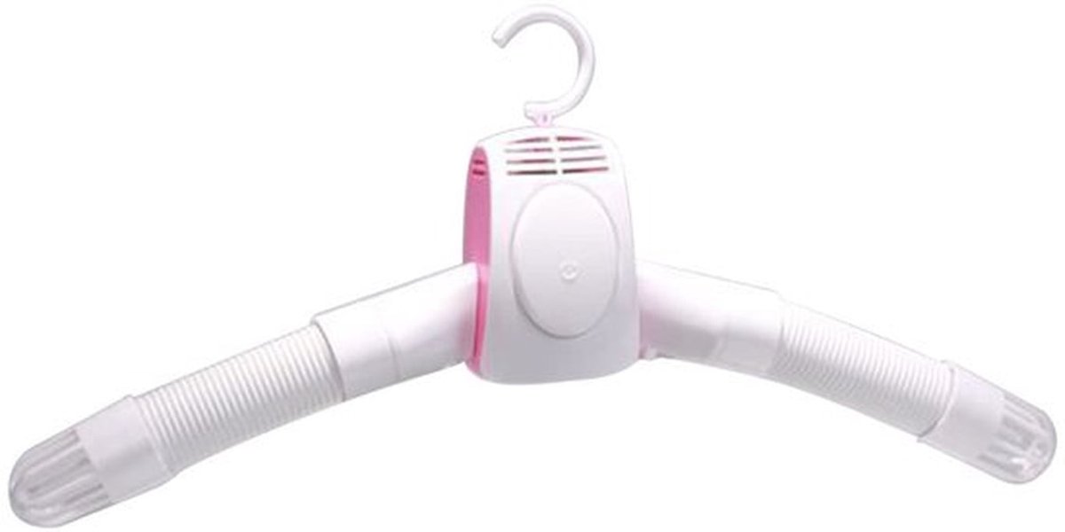 Draagbare elektrische wasdroger Intelligente reiskledinghanger Schoenenhanger Wit en roze Prise UE