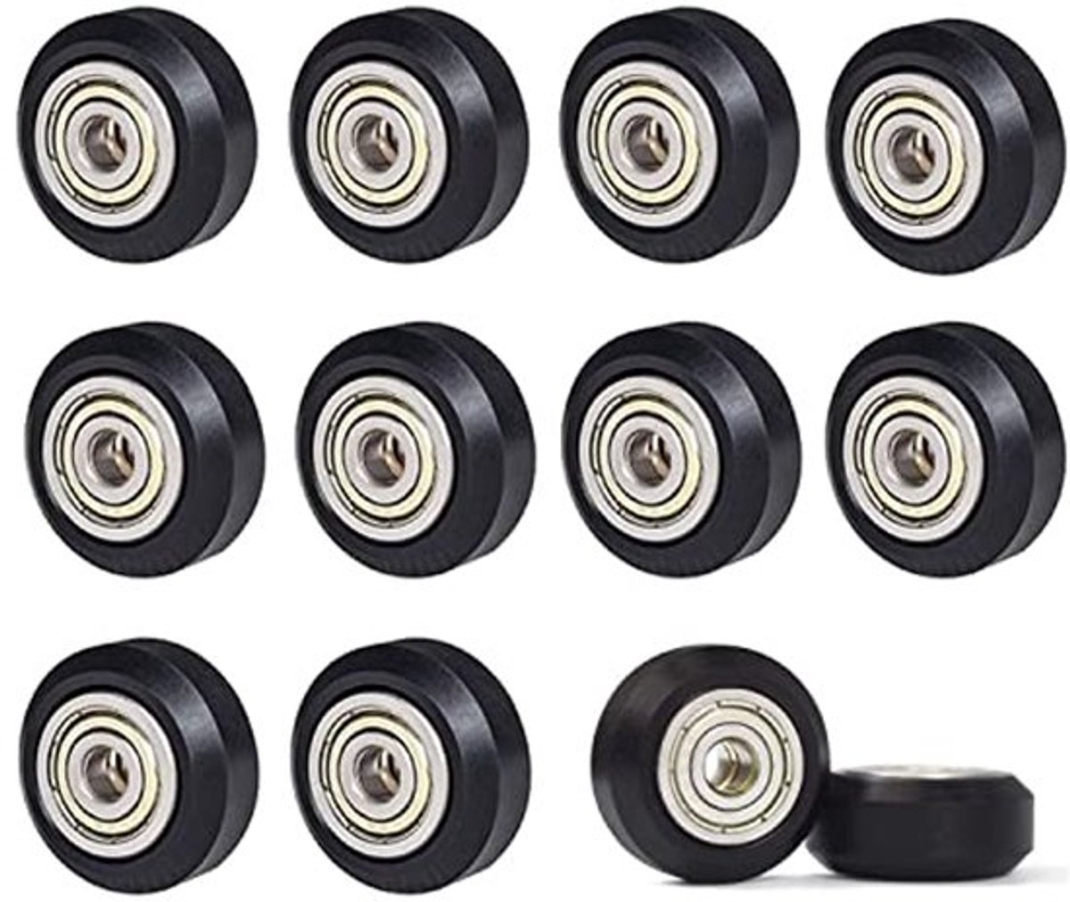 Verpakking van 12 POM riempulley's, 625zz, plastic lineaire lagerpulley, passieve ronde wielen compatibel met 3D-printers, serie Creality Ender 3, Ender 5, CR-10, CR-10 S, verpakking van 12