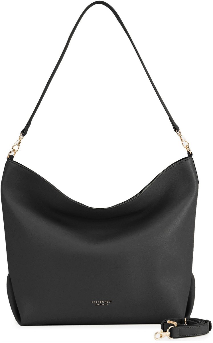 SEIDENFELT MANUFAKTUR shopper Sande Hobo Bag Black zwart