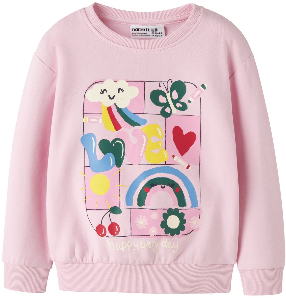 NAME IT - NMFLUKA LS NREG SWEAT BRU Meisjes Trui