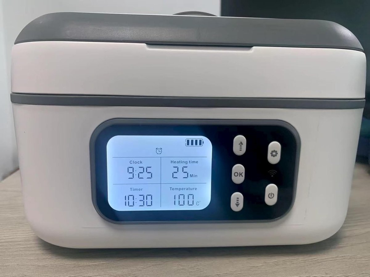 SnelShoppen - Elektrische Lunchbox met Batterij - Draagbare Warmhouder voor Thuis en Op Reis - Ideaal voor Werk, School, Camping, en Picknicks - 1 Stu