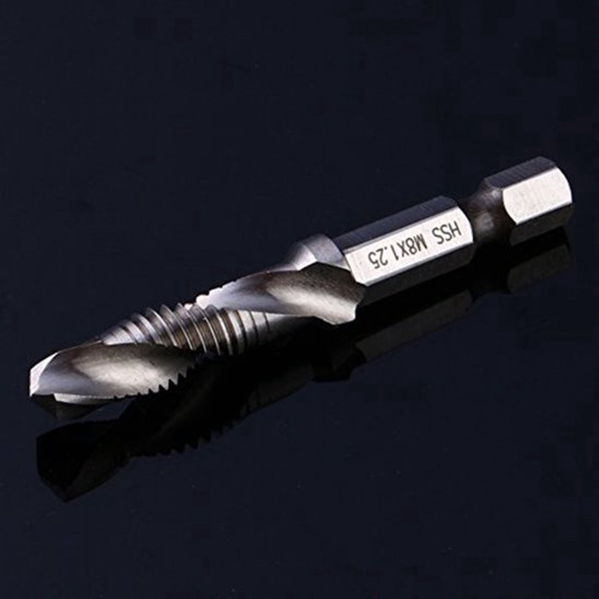 M8 HSS Draadboor - 1/4 Inch Hex Schacht - Hoge Hardheid en Roestbestendig