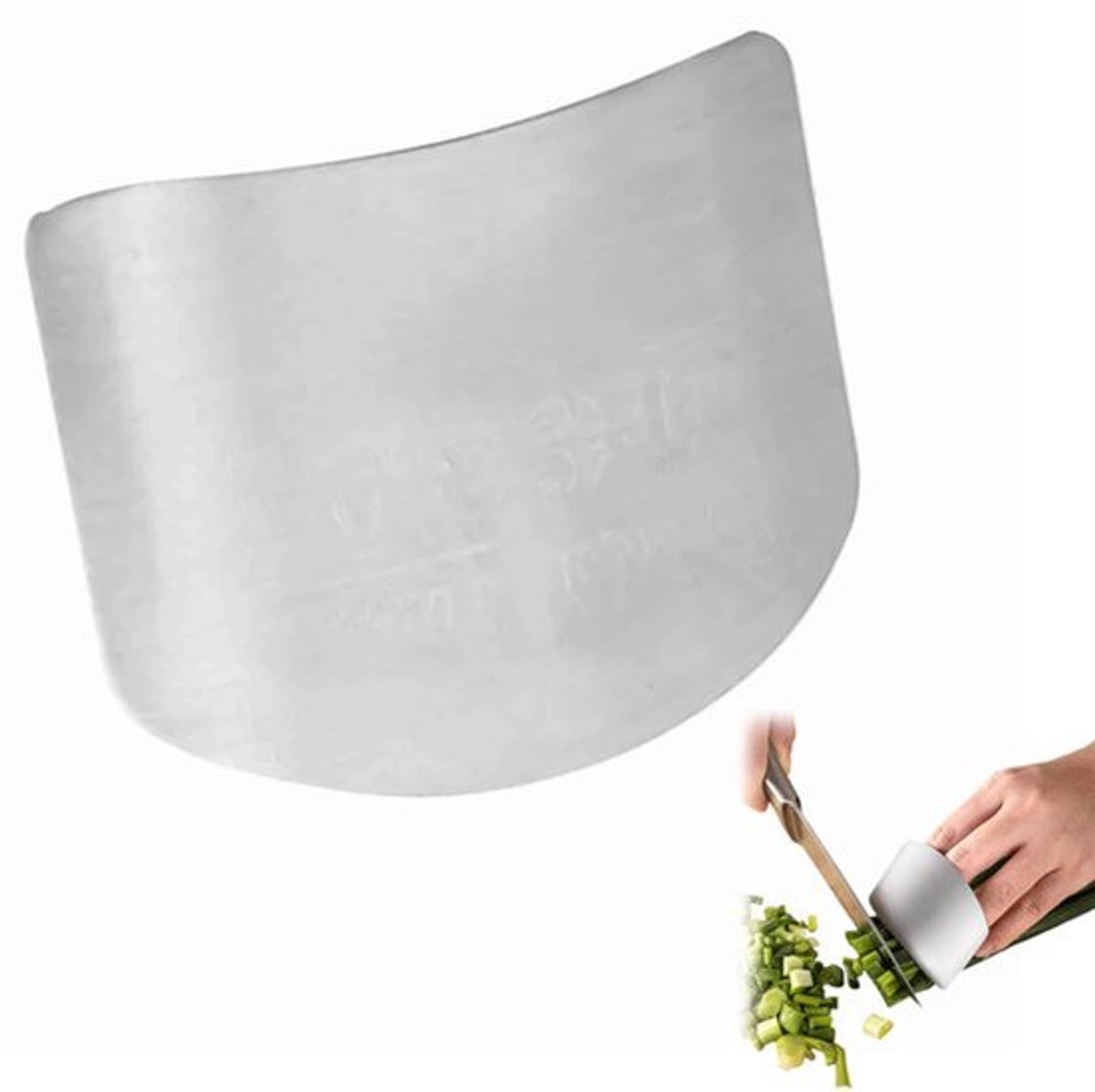 Roestvrijstalen Finger Guard - Vingerbeschermer voor Keuken - Veilig Snijden met Comfort