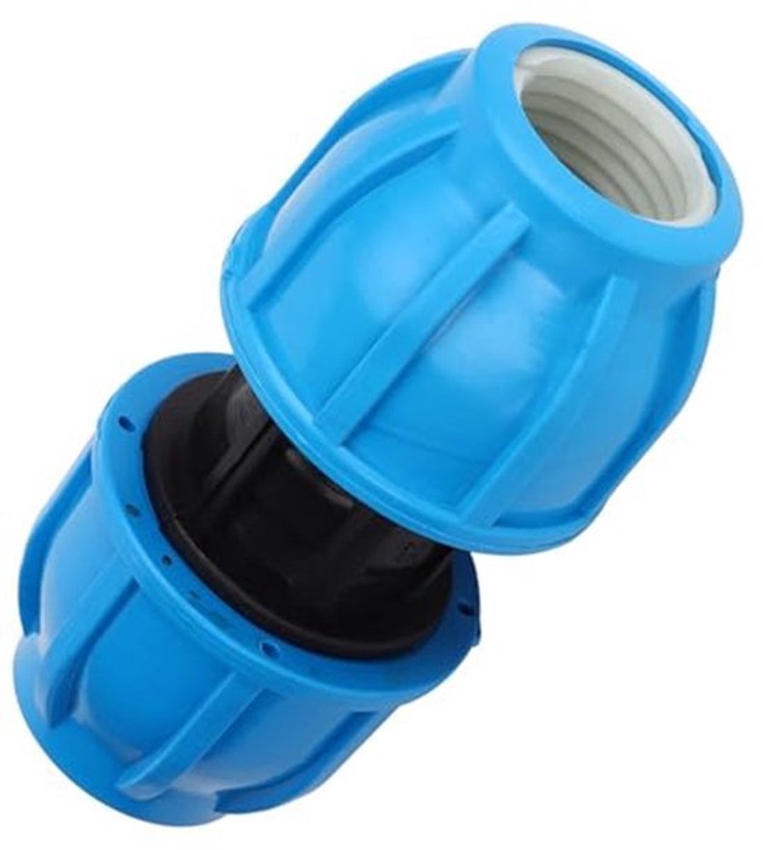 4pcs PE Plastic 25mm-25mm Straight Water Pipe Connector-Bestendige Slangaccessoire-Blauw