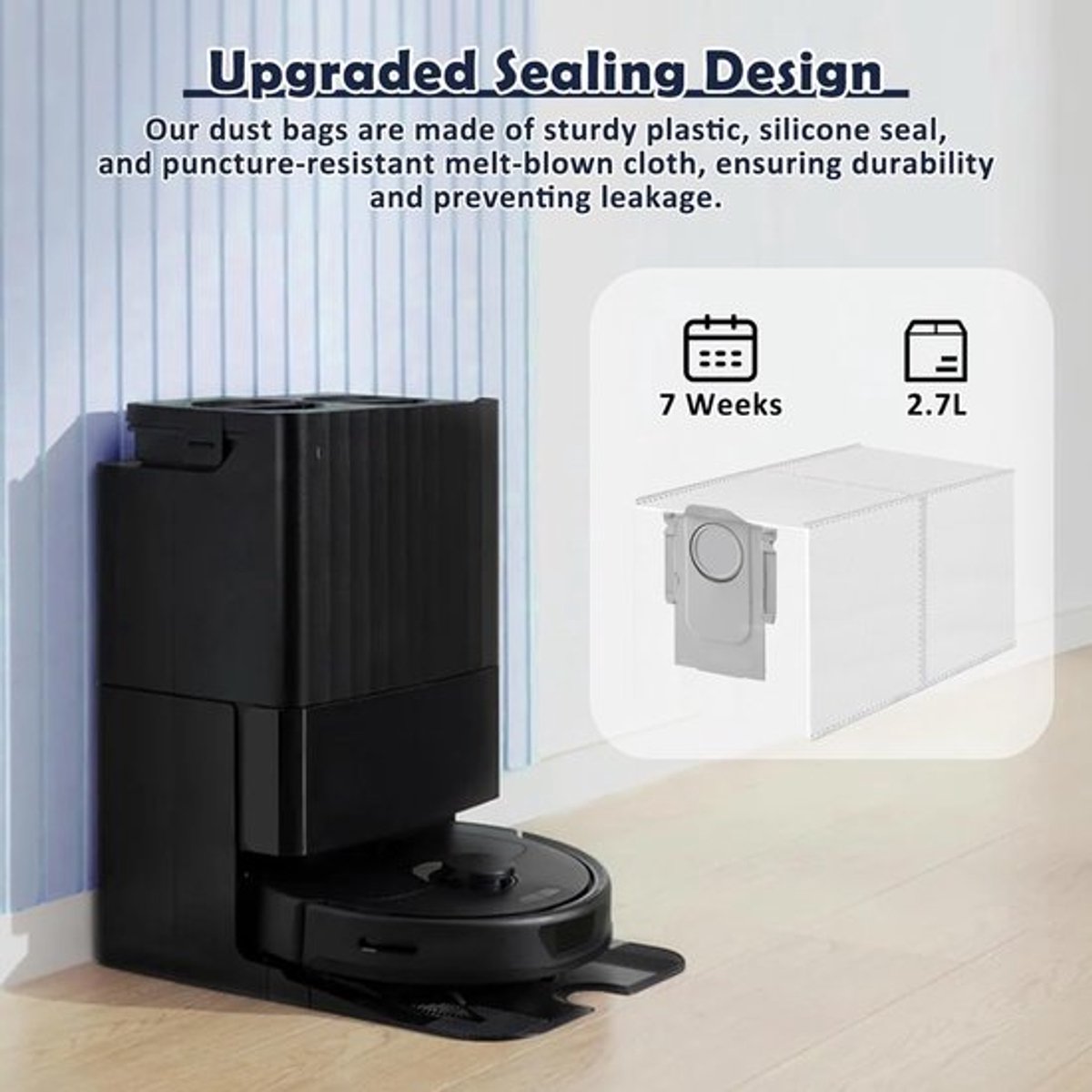 Stofzakken Geschikt voor Qrevo Series/QV35S/35A, Qrevo S/Pro, Qrevo Curv/Edge, Qrevo S5V/Saros 10R/10/Z70, Qrevo Master/Slim Robotstofzuiger Accessoires, 10 Stuks 3L Stofzuigerzakken met Hoge Capaciteit