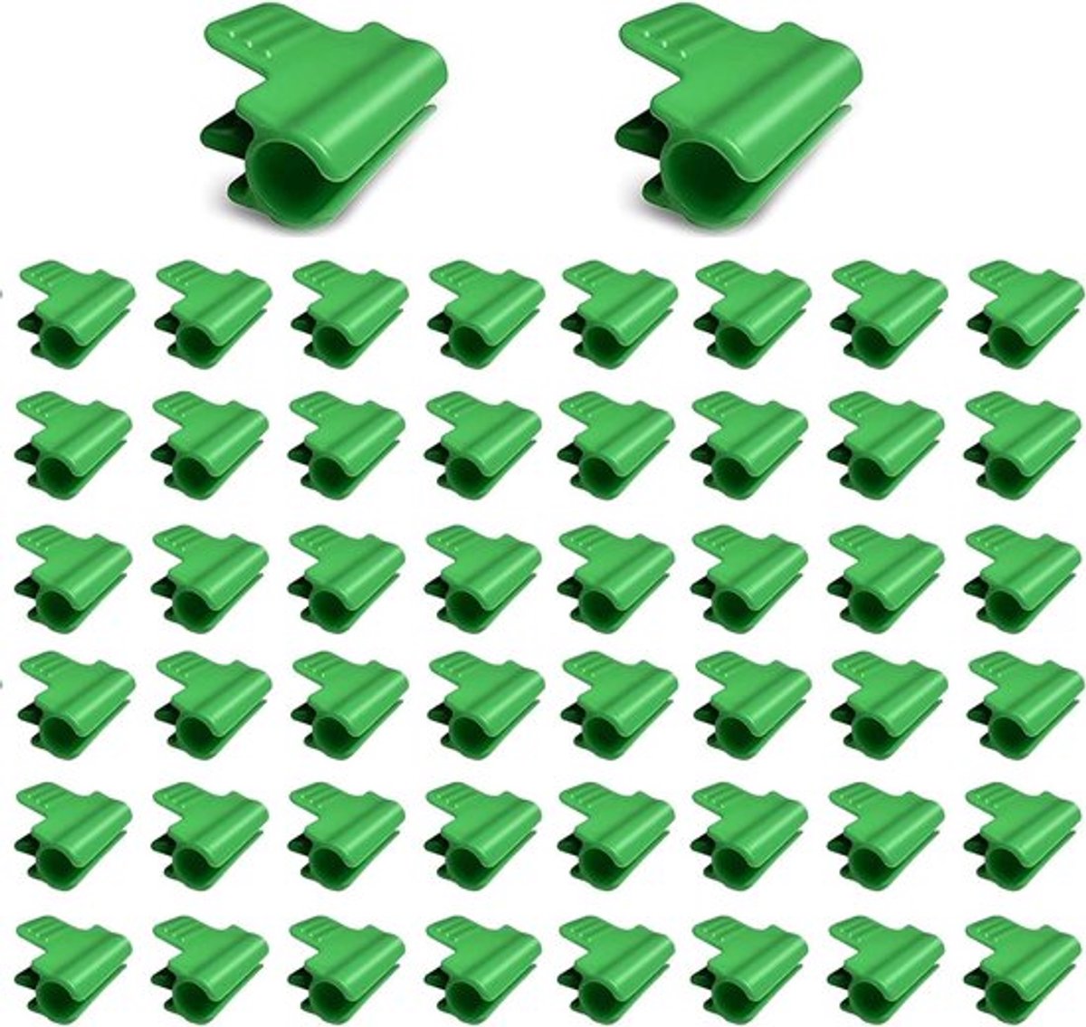 Buiten bevestigingsclips - 50 stuks - groen - kunststof
