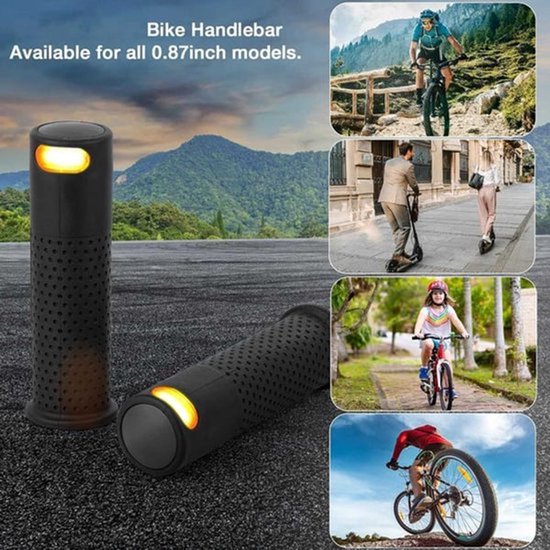 Fiets Richtingaanwijzer-E Scooter Knipperlicht-Stuurverlichting-USB Oplaadbaar-Draadloze Afstandsbediening-IPX5 Waterdicht-Zwart — afbeelding 2