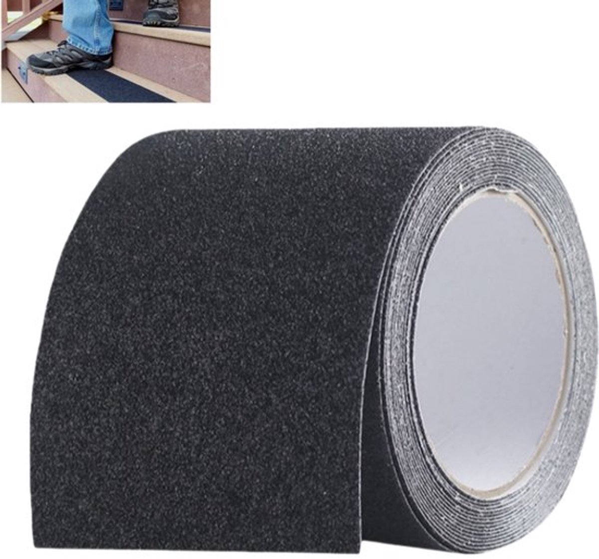 Antisliptape - extra sterke griptape - antislip veiligheidstape - voor buitentrappen, tegels, douches en badkuipen - 10 cm x 5 meter - zwart