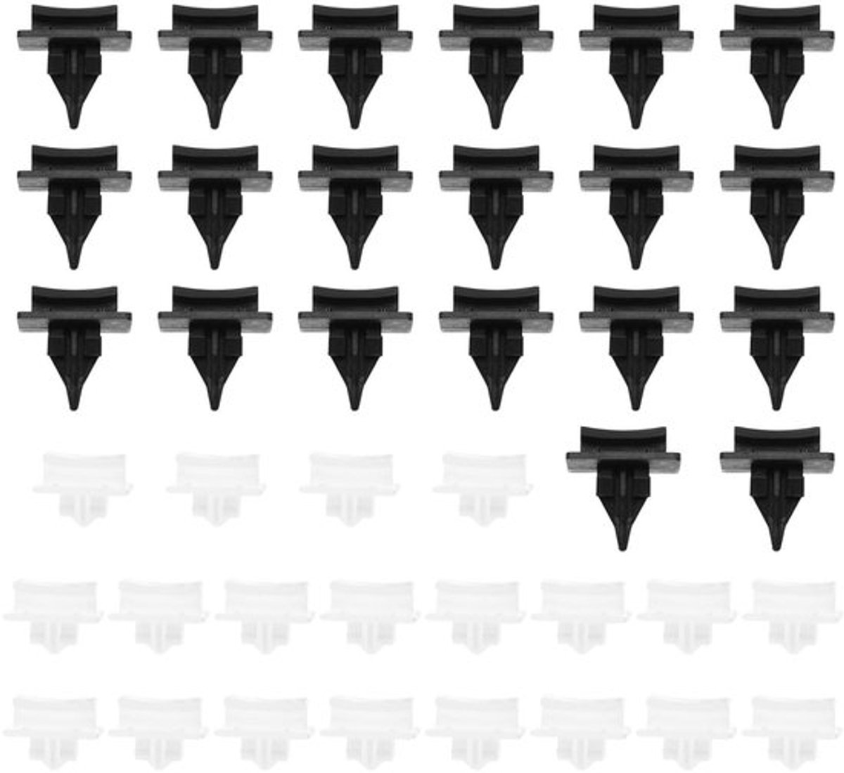 - Voorruit Zijtrim Clips - Molding Clips - Ford Transit V184 Modellen - OEM 4069906 4069907 - Set van 40 Clips - Geschikt voor Ford Transit V184 - Zwart